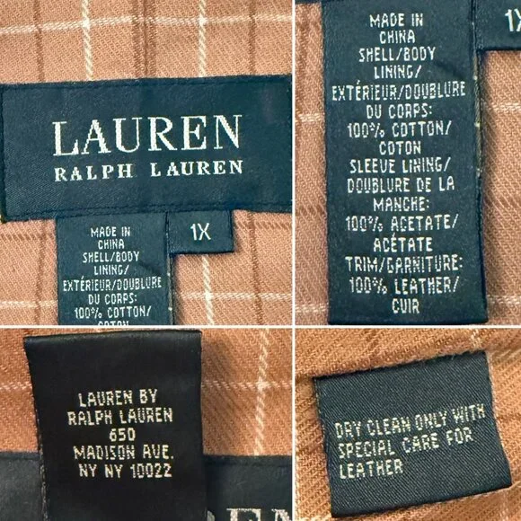 Lauren Ralph Lauren Woman Beige Lightweight Button Front Jacket Size 1X - Picture 5 of 12